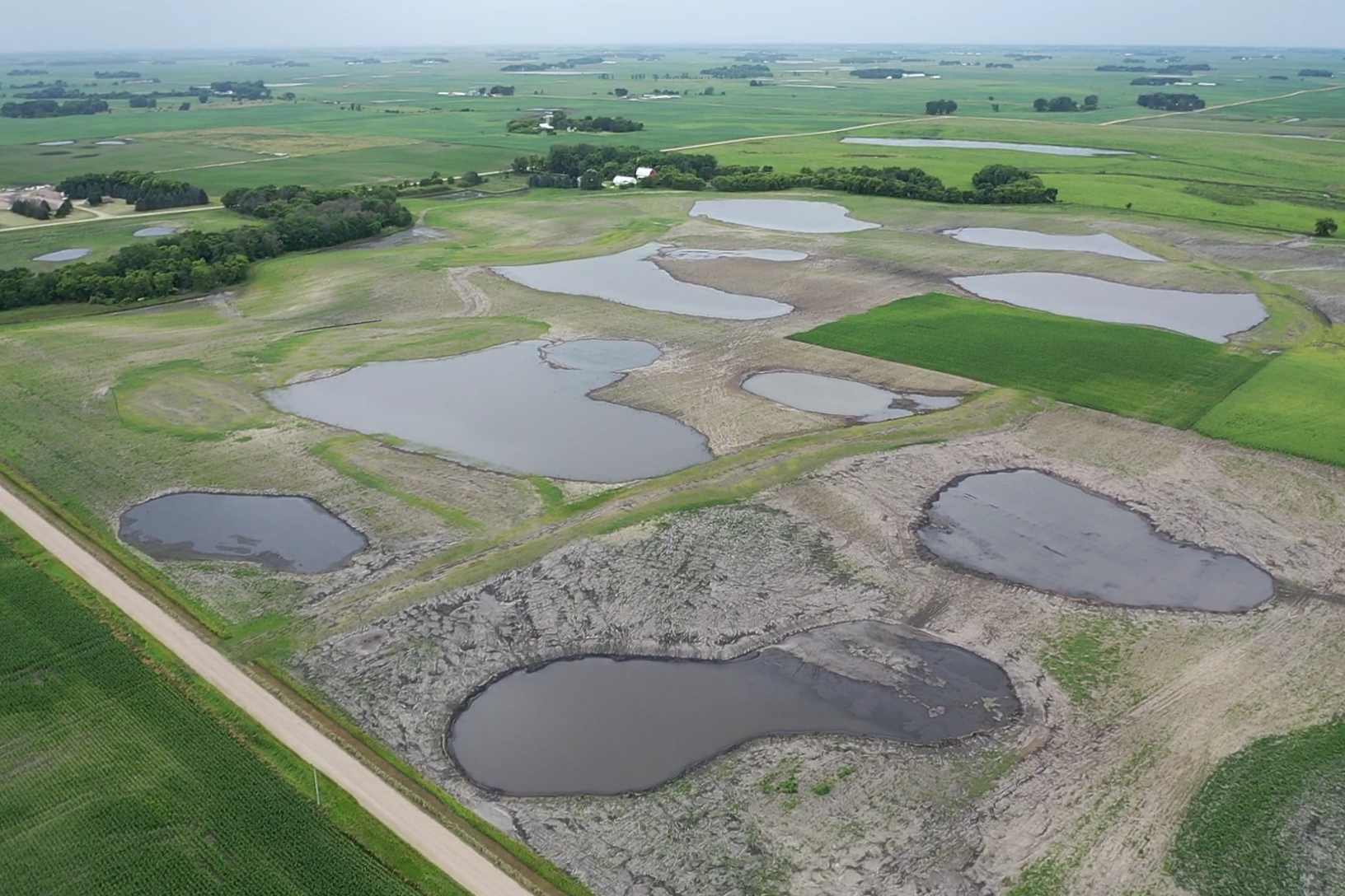 Aerial view of protected wetlands in Martin County.